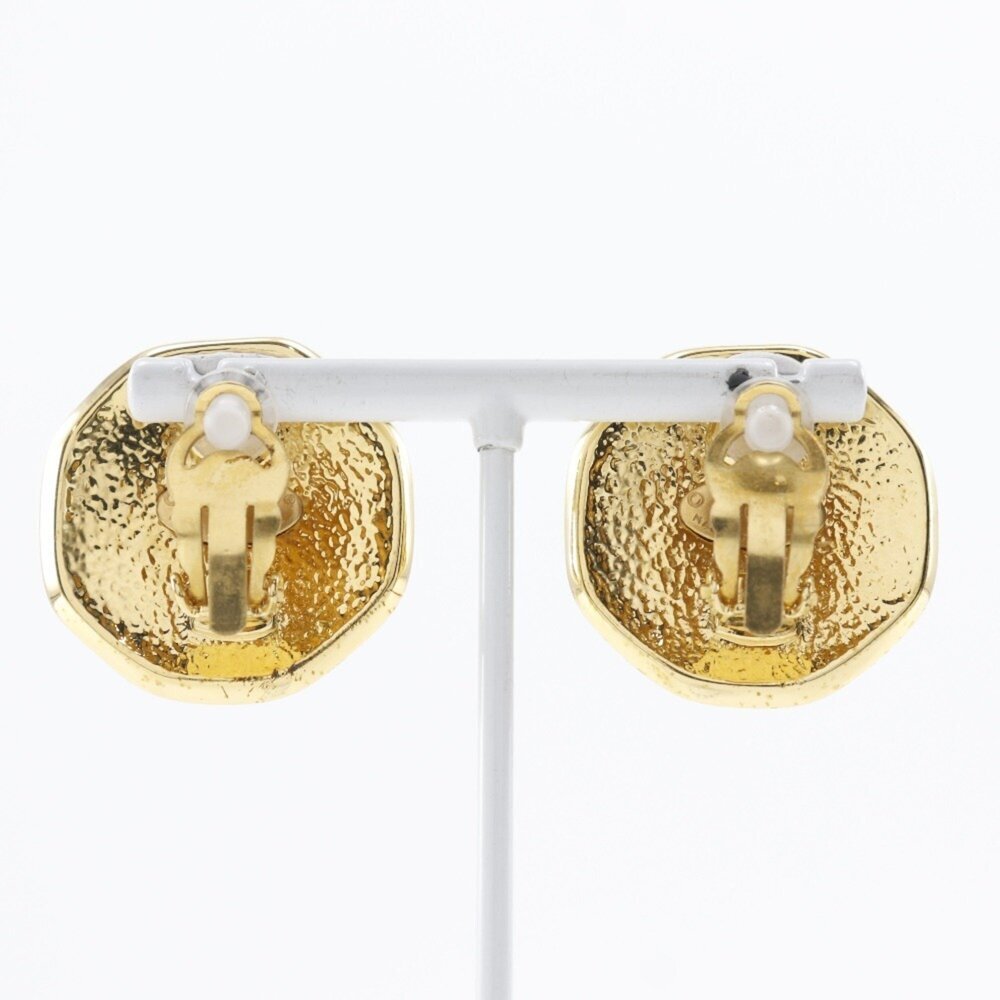 CHANEL Authentic Gold Logo Earrings - Picture 3 of 6